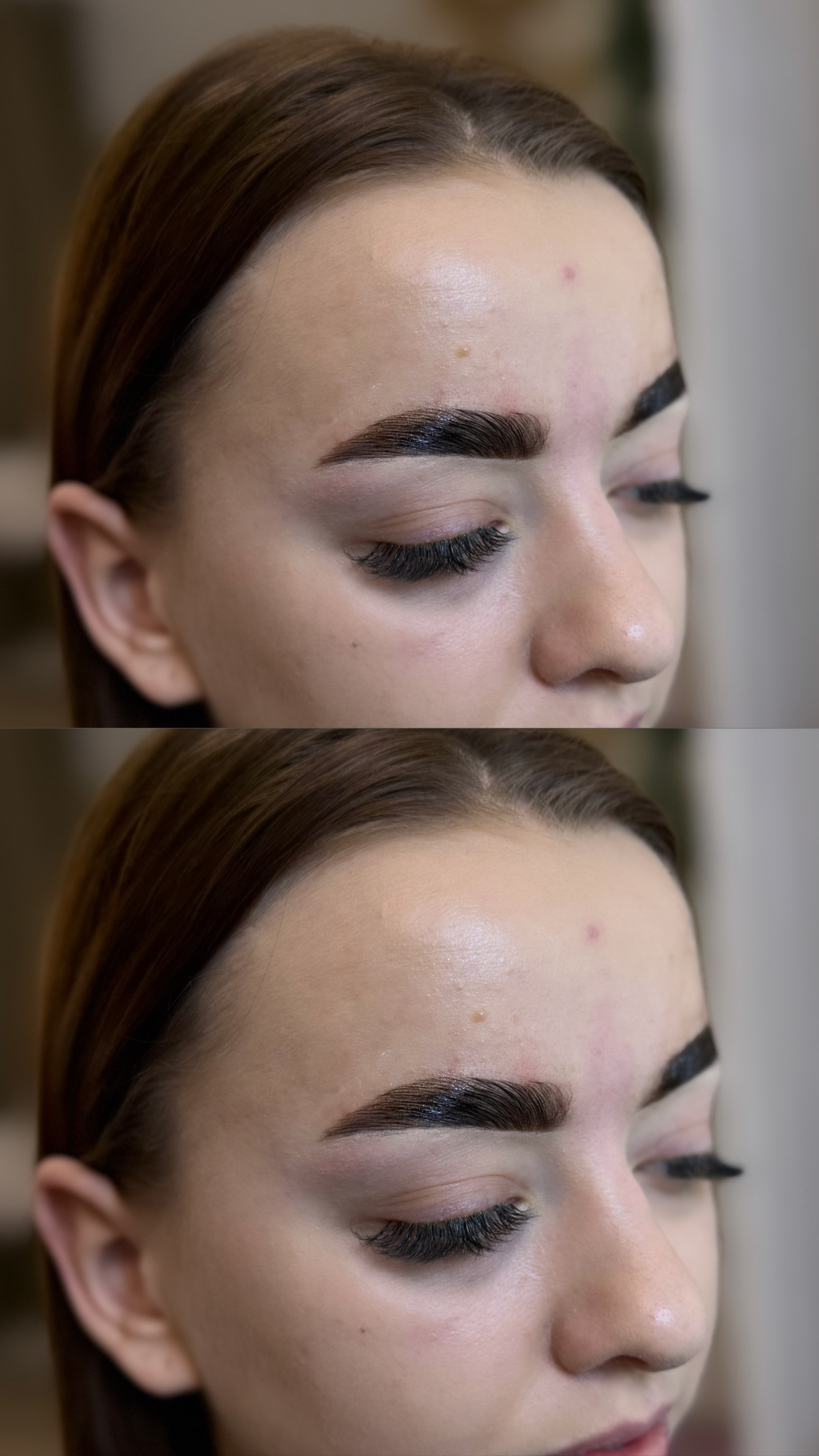 Antakių laminavimas+dažymas+korekcija